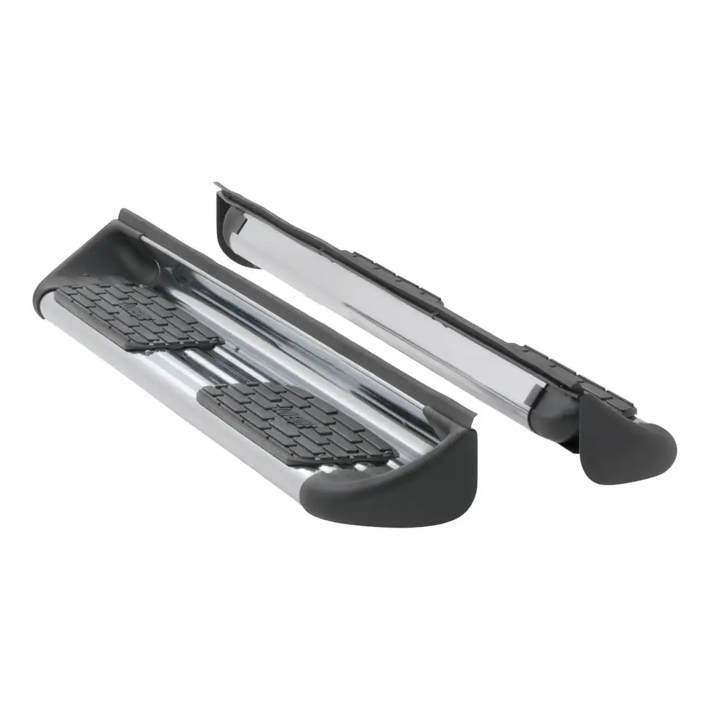 Polished Stainless Steel Side Entry Steps, Select Ford Super Duty